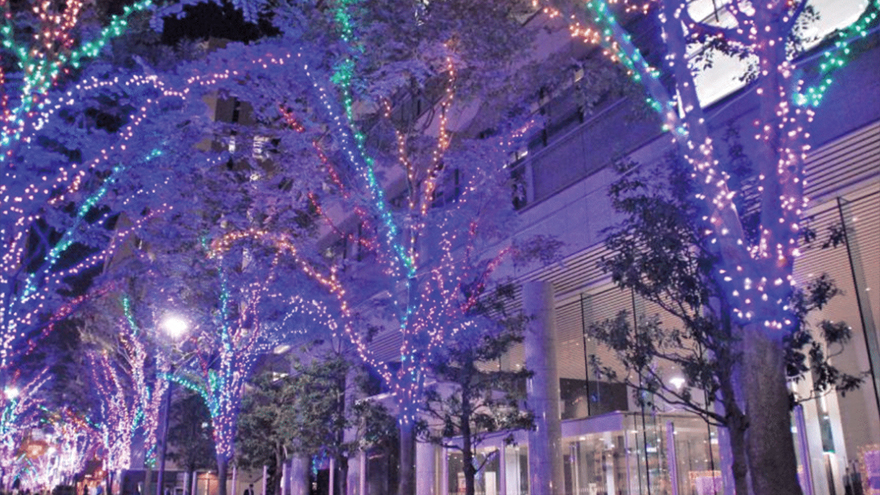 スタンプラリーのスポット「プラザ通りイルミネーション」のイメージ